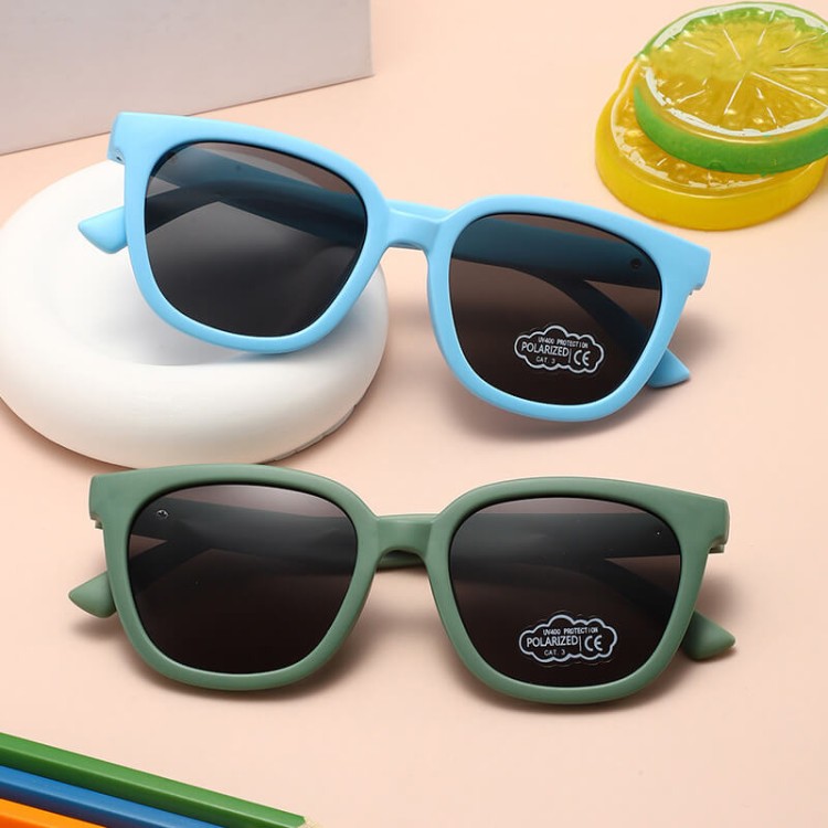 Dziecięce 5-9 lat gumowe okulary przeciwsłoneczne polaryzacyjne POL-JR-66C fioletowe