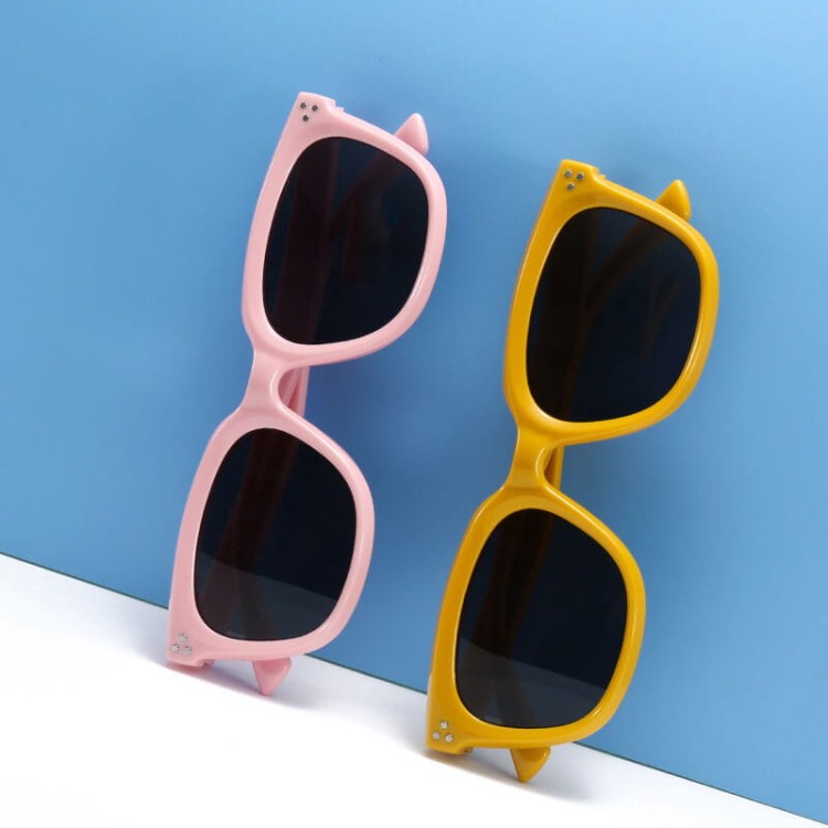 Dziecięce 5-9 lat gumowe okulary przeciwsłoneczne polaryzacyjne POL-JR-61B niebieskie