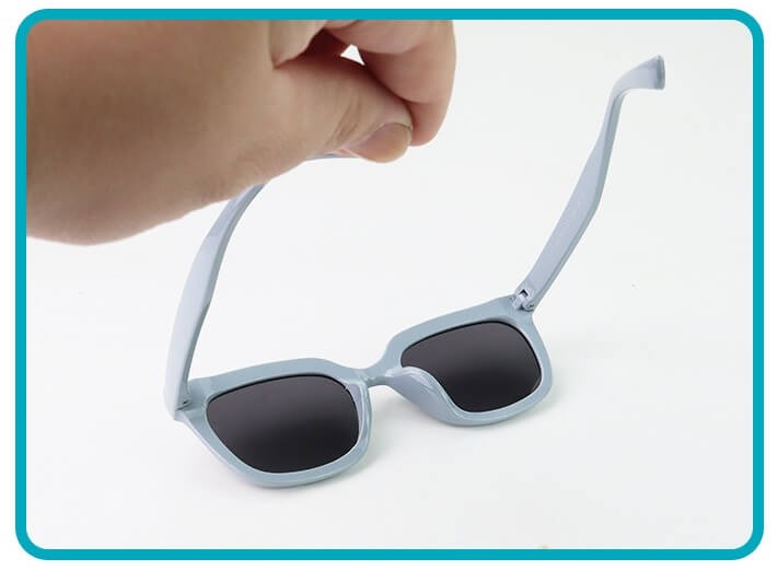 Dziecięce 5-9 lat gumowe okulary przeciwsłoneczne polaryzacyjne POL-JR-61B niebieskie