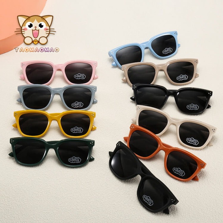 Dziecięce 5-9 lat gumowe okulary przeciwsłoneczne polaryzacyjne POL-JR-61B niebieskie