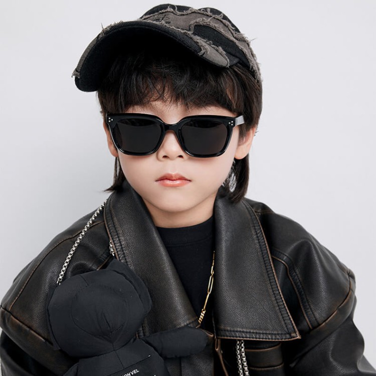 Dziecięce 5-9 lat gumowe okulary przeciwsłoneczne polaryzacyjne POL-JR-61D szare