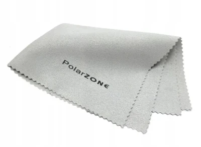 10x Ściereczka z mikrofibry do okularów - szara - PolarZone 18x15