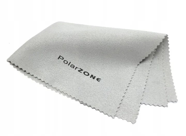 12x Ściereczka z mikrofibry do okularów - szara - PolarZone 18x15