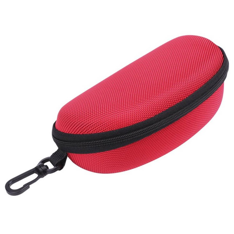 Etui na okulary futerał na zamek z karabińczykiem kolor czerwony-.jpg