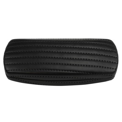 Czarne Pikowane Etui na okulary wzór PASY ekoskóra STHC-99C