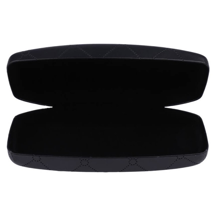 Czarne etui na okulary w kratę STHC-97