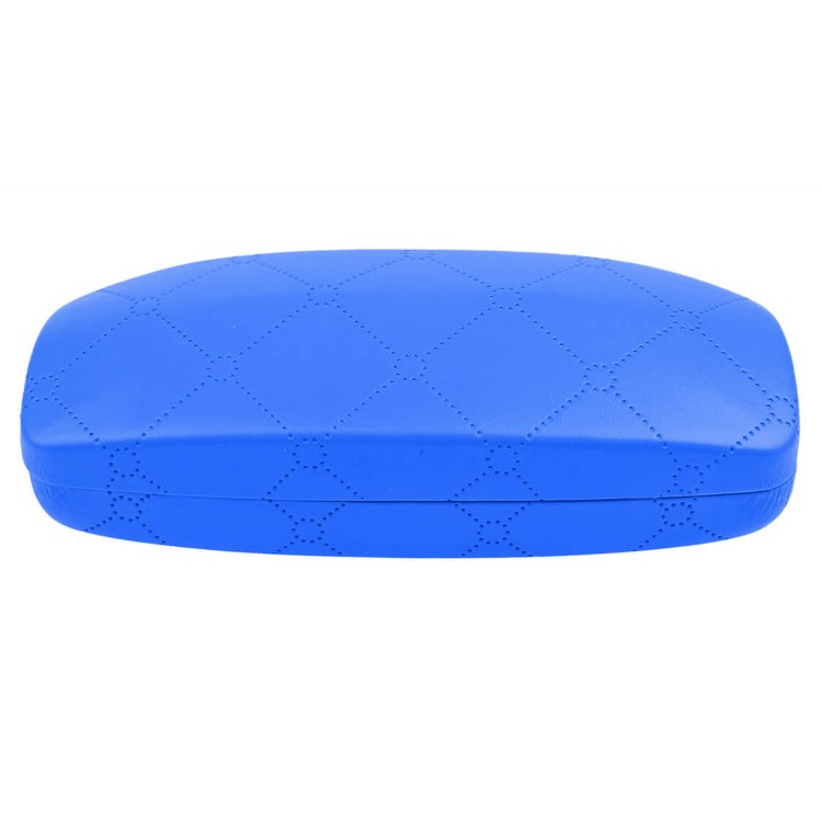Niebieskie etui na okulary w kratę STHC-97A