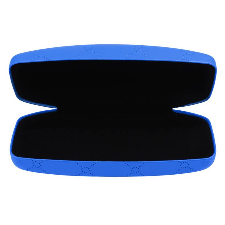 Niebieskie etui na okulary w kratę STHC-97A