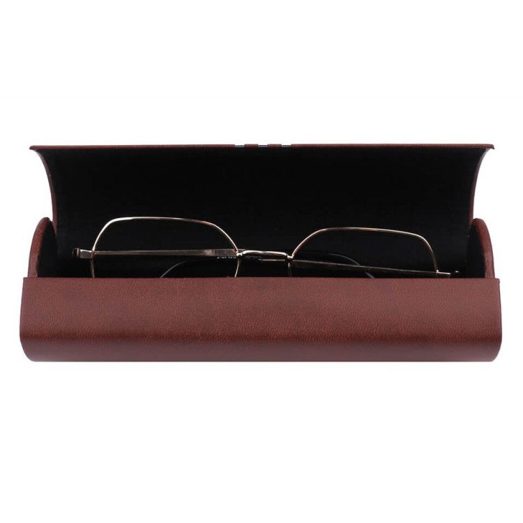 Brązowe etui okularowe na magnes STHC-96B