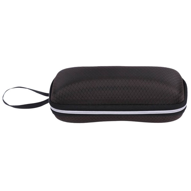 Brązowe Etui okularowe futerał na zamek z uchwytem ETC-97B