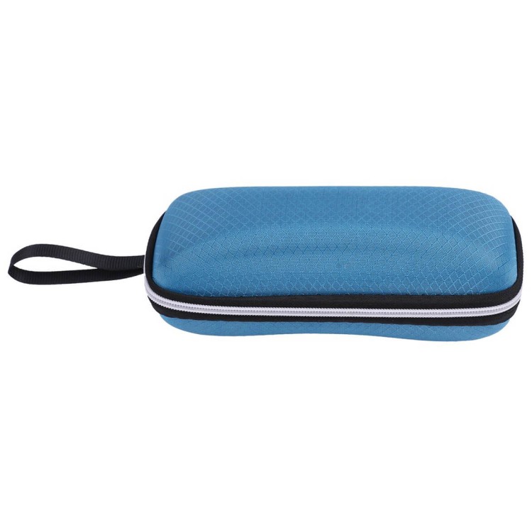 Niebieskie Etui okularowe futerał na zamek z uchwytem ETC-97C