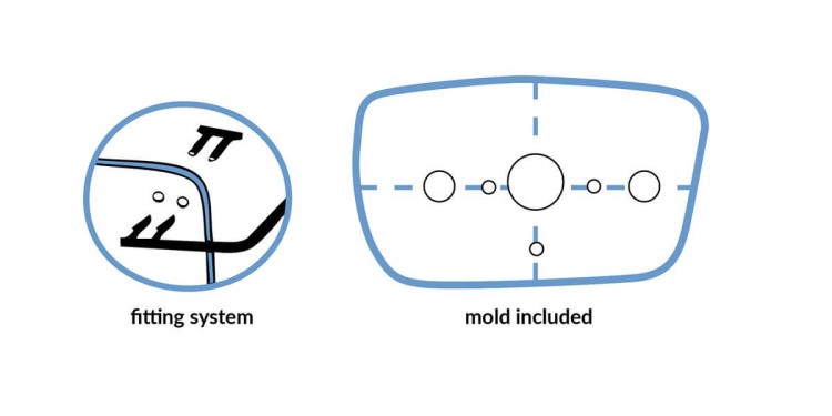 Bezramkowe oprawki korekcyjne okulary zerówki patentki na teleskopach 870B srebrny/czarny