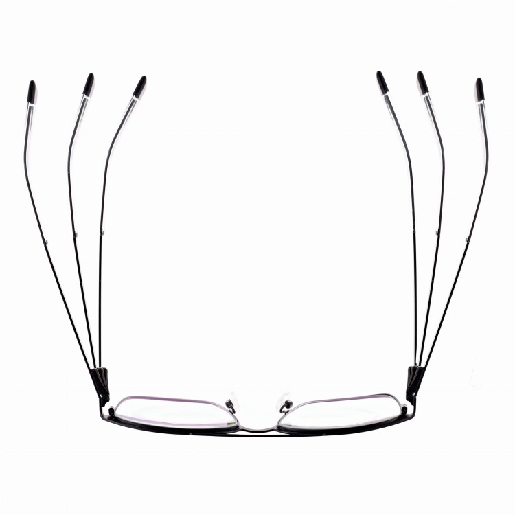 Bezramkowe oprawki korekcyjne okulary zerówki patentki na teleskopach 872C czarny