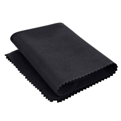 Ściereczka premium z mikrofibry do okularów 220g - czarna 18x15