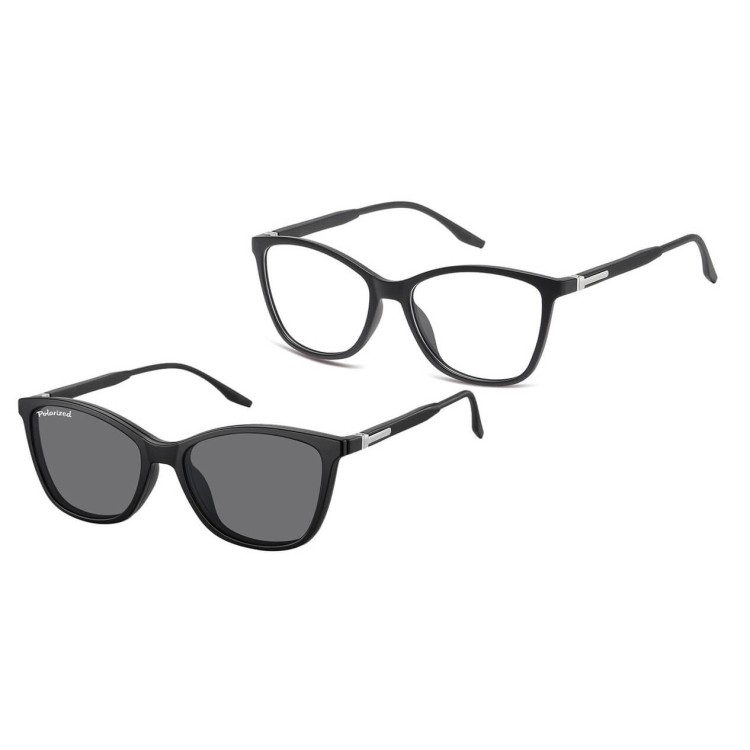Damskie okulary pod korekcję z polaryzacyjną Nakładką przeciwsłoneczną na magnes CLIP-TRC-186-1