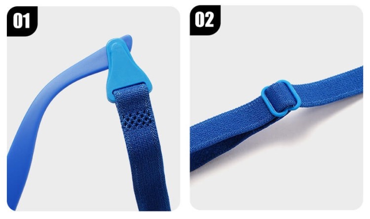 Dziecięce 0-2 lata gumowe okulary przeciwsłoneczne polaryzacyjne z gumką POL-JR-73D ceglasty