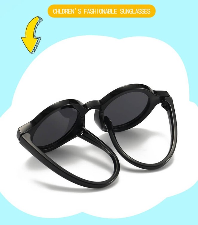 Dziecięce 0-2 lata gumowe okulary przeciwsłoneczne polaryzacyjne z gumką POL-JR-73D ceglasty