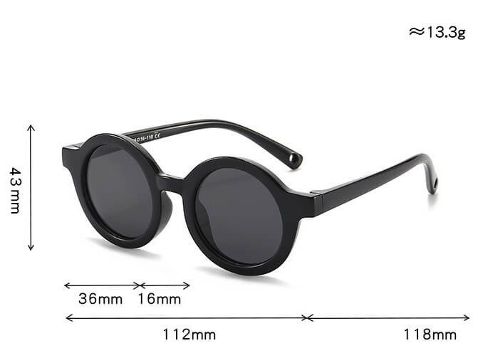 Dziecięce 0-2 lata gumowe okulary przeciwsłoneczne polaryzacyjne z gumką POL-JR-73D ceglasty