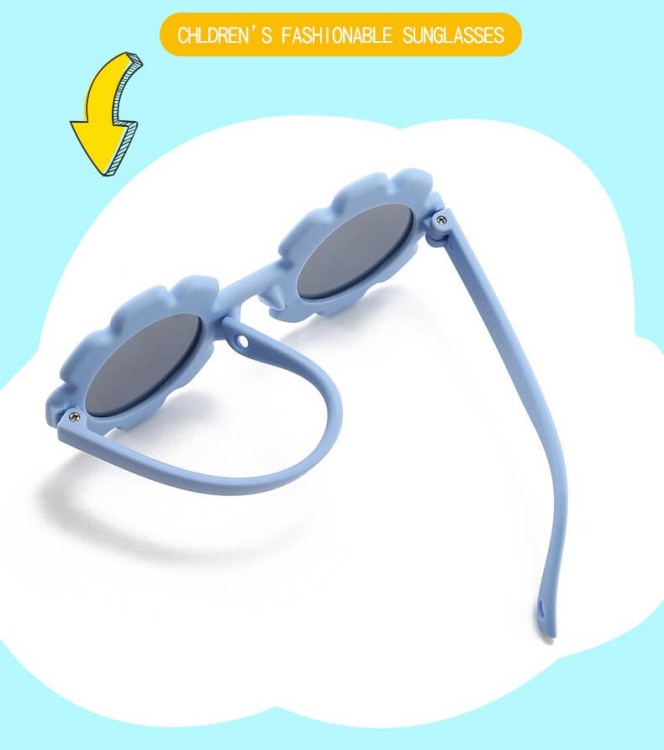 Dziecięce 0-2 lata gumowe okulary przeciwsłoneczne polaryzacyjne z gumką POL-JR-72 pomarańcz