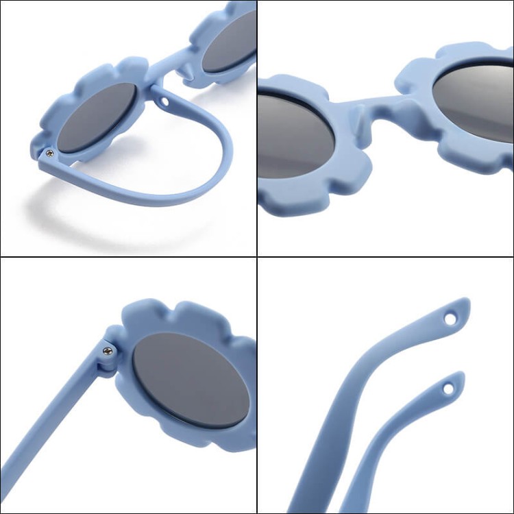 Dziecięce 0-2 lata gumowe okulary przeciwsłoneczne polaryzacyjne z gumką POL-JR-72D miętowy