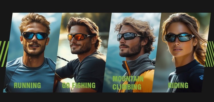 Męskie sportowe okulary lustrzane przeciwsłoneczne z polaryzacją SPD122LB