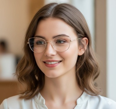 Okulary oprawki korekcyjne kocie oczy zerówki Sunoptic L119G jasny grafit