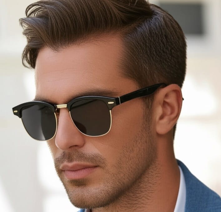 Okulary przeciwsłoneczne z polaryzacją POL-5061B czarny/grafit