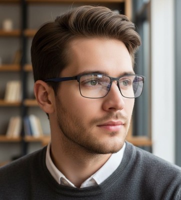 Plusy +2.00 Męskie okulary do czytania korekcyjne ST336 czarny/granat