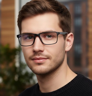 Plusy +1.00 Męskie okulary do czytania korekcyjne Blue Light + Antyrefleks ST315B