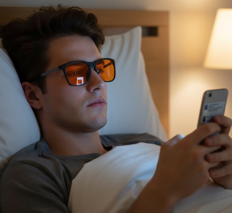 Okulary do komputera blokujące w 100% niebieskie światło LEPSZY SEN POL-BH-760