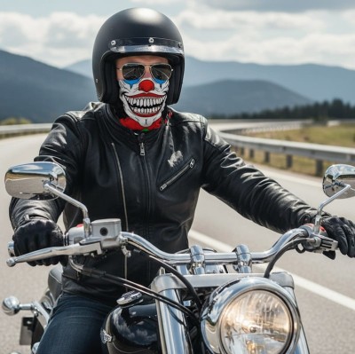 Cienki komin typu bandama/chusta - wzór JOKER