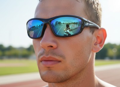 Męskie sportowe okulary lustrzane przeciwsłoneczne z polaryzacją SPD122LA