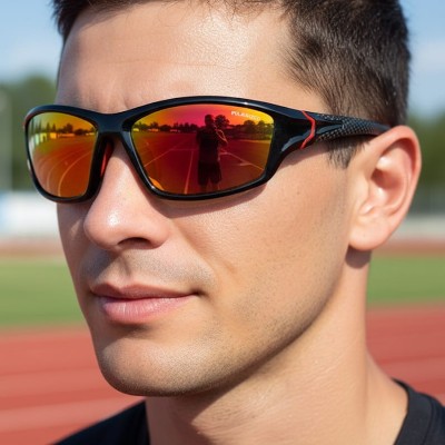 Męskie sportowe okulary lustrzane przeciwsłoneczne z polaryzacją SPD122LB