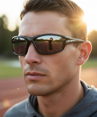 Męskie sportowe okulary lustrzane przeciwsłoneczne z polaryzacją SPD122LC