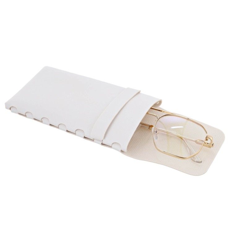 Pokrowiec na okulary zamykany na klapkę ET-135C biały
