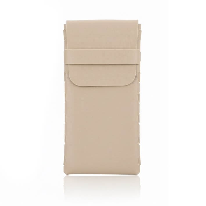 Pokrowiec na okulary zamykany na klapkę ET-135D kremowy