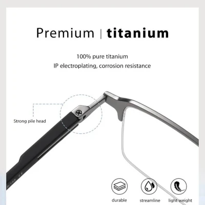 Ultralekkie tytanowe okulary zerówki z filtrem Blue Light do komputera Czarne TN825 ze skazą!