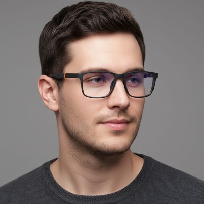 Męskie okulary zerówki do komputera BLUE LIGHT z flexami 25133B