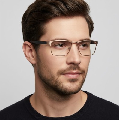 Męskie oprawki korekcyjne okulary zerówki 876F różowe złoto