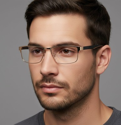 Męskie elastyczne oprawki korekcyjne okulary zerówki 983A czarne/niebieskie