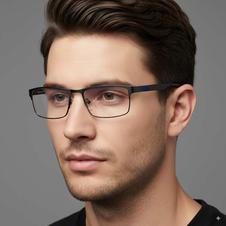 Męskie elastyczne oprawki korekcyjne okulary zerówki 990F fioletowe