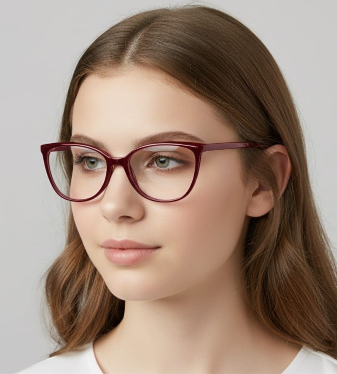 Okulary zerówki Kocie oczy oprawki korekcyjne medium AM67D szare