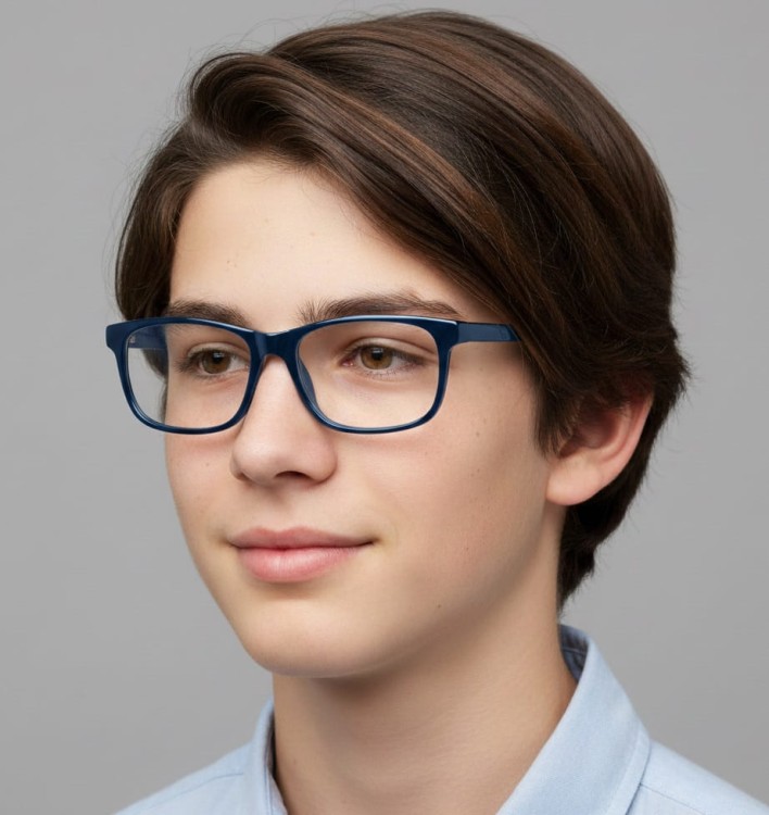 Okulary zerówki oprawki korekcyjne medium prostokątne AM70C bordowe