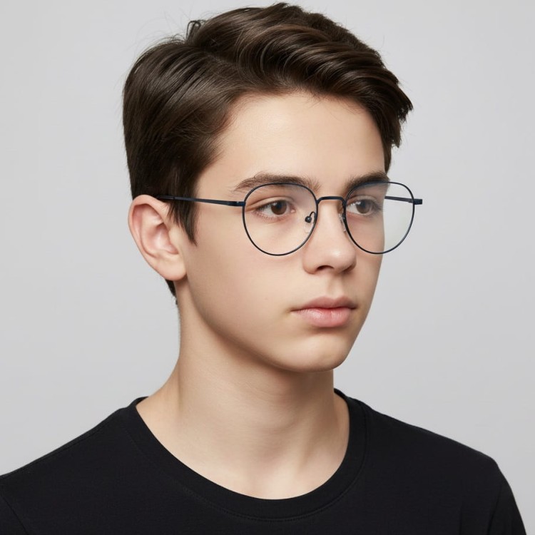 Okulary zerówki lenonki oprawki korekcyjne medium M294B czarne/złote