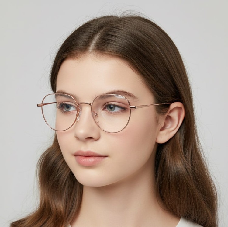 Okulary zerówki lenonki oprawki korekcyjne medium M294C bordowo/złote 