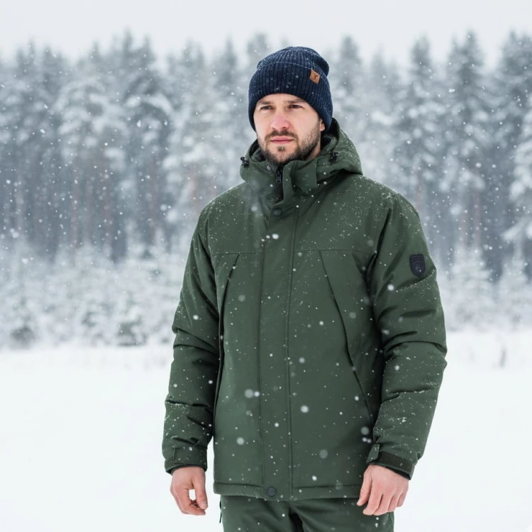 Ciepła Męska czapka zimowa Granatowa L/XL ST-538F