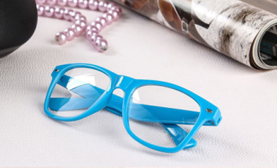 Błękitne okulary nerdy zerówki Damskie i Męskie NR-51