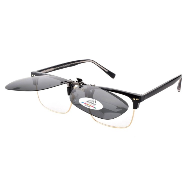 Nakładki przeciwsłoneczne polaryzacyjne na okulary korekcyjne C7 czarne