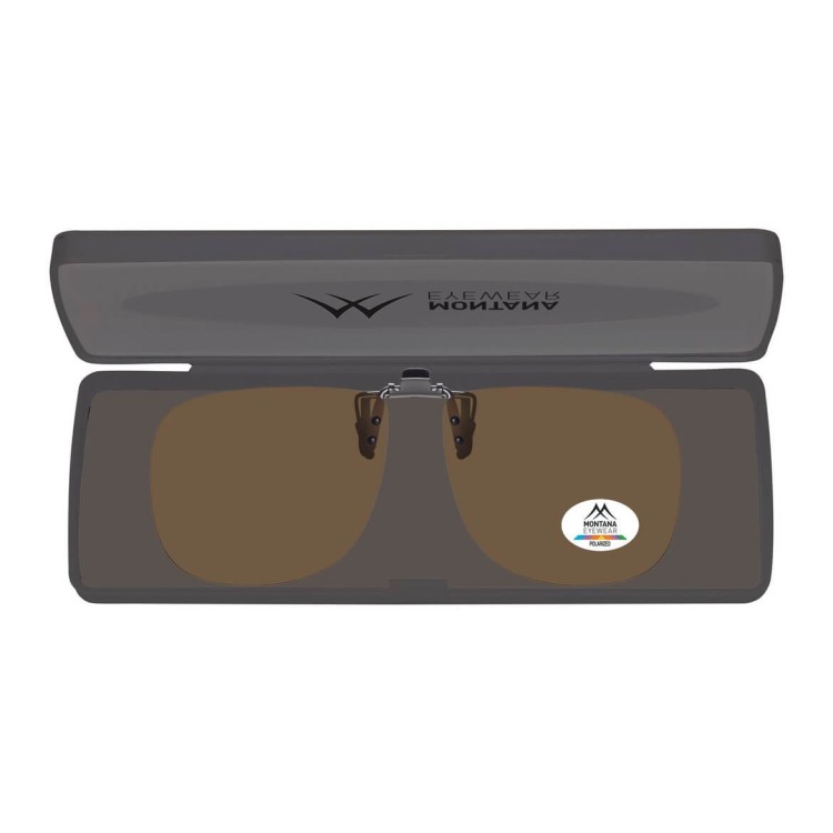 Nakładki przeciwsłoneczne polaryzacyjne na okulary korekcyjne C7B brązowe