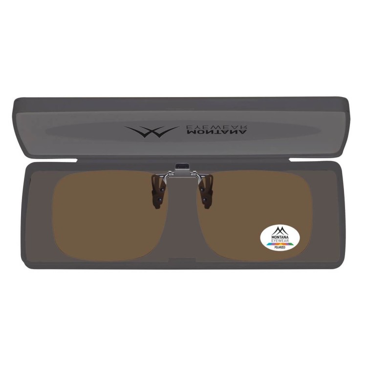 Nakładki przeciwsłoneczne polaryzacyjne na okulary korekcyjne C8B brązowe